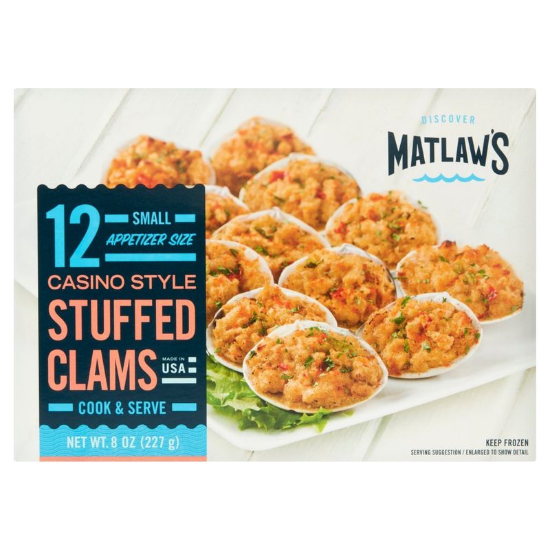 Matlaw&#39;s Casino Style Small Stuffed Clams, 12 count, 8 oz