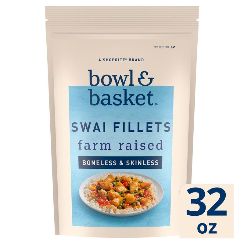 Bowl &amp; Basket Farm Raised Boneless &amp; Skinless Swai Fillets, 32 oz