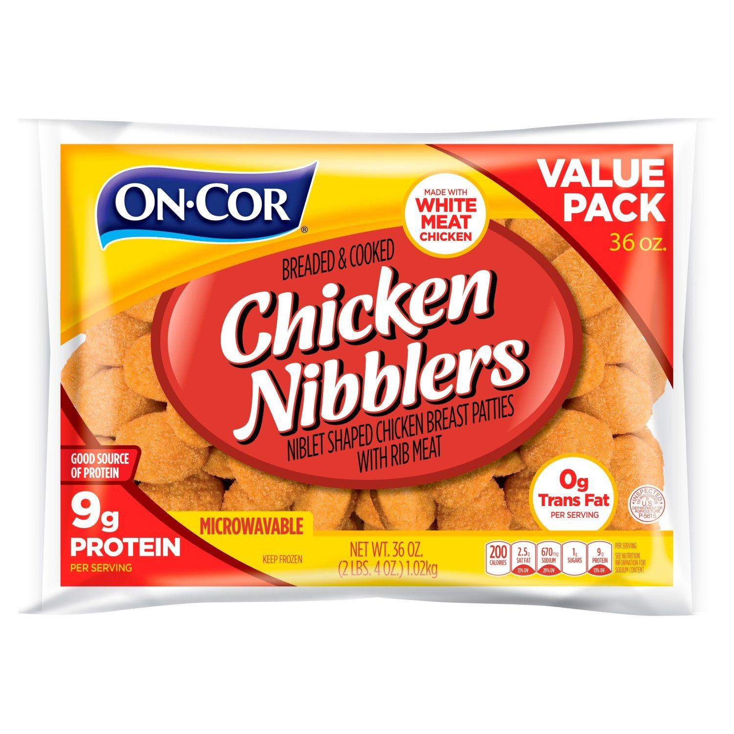 On-Cor Breaded &amp; Cooked Chicken Nibblers Value Pack, 36 oz