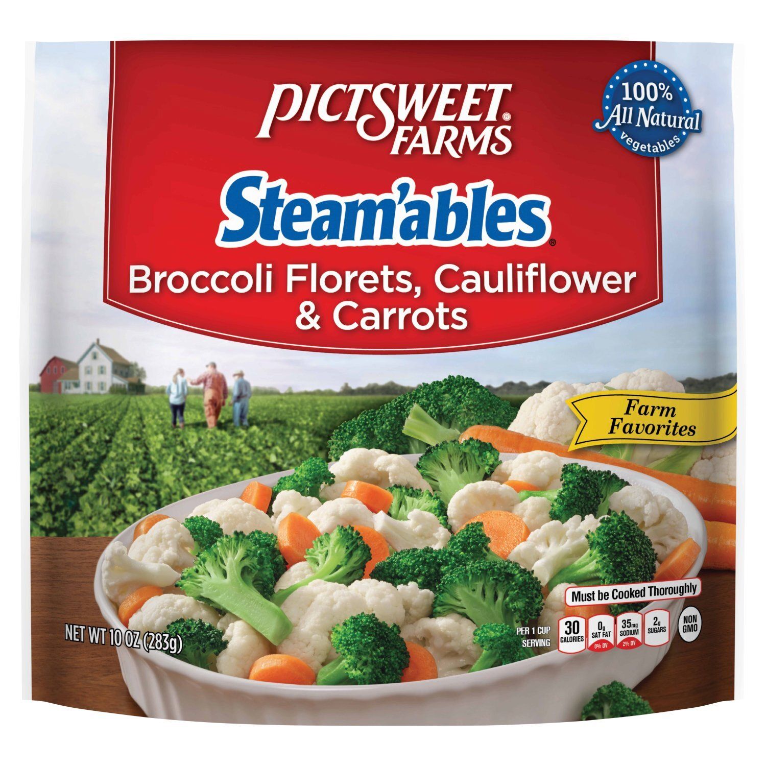 Pictsweet Farms Steam&#39;ables Broccoli Florets, Cauliflower &amp; Carrots, 10 oz