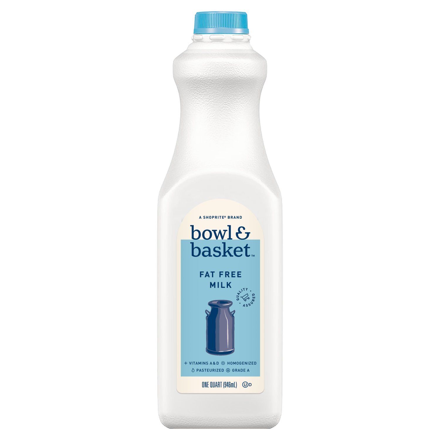 Bowl &amp; Basket Fat Free Milk, one quart