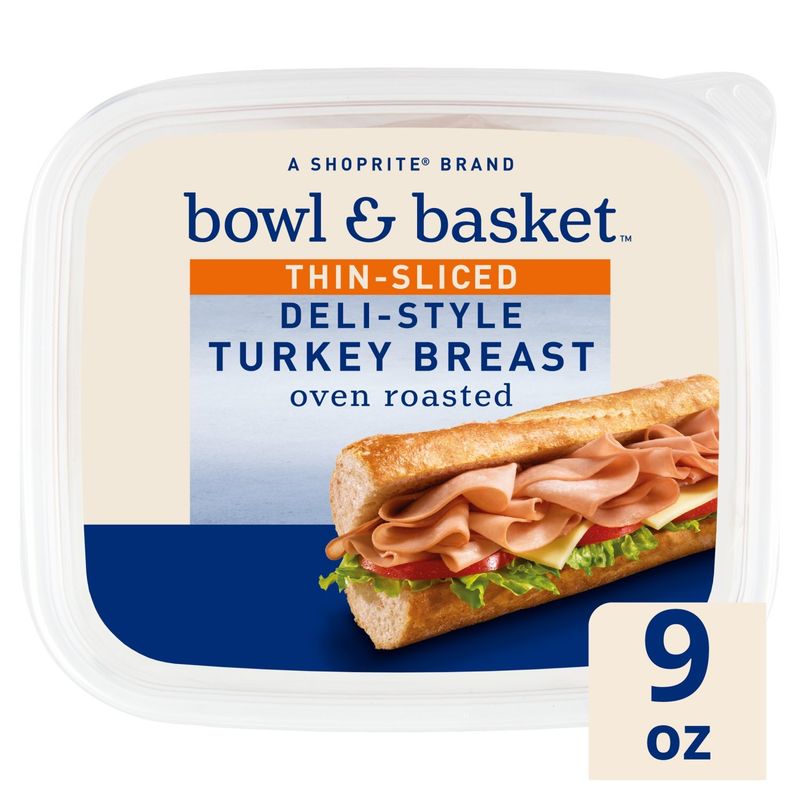 Bowl &amp; Basket Thin-Sliced Oven Roasted Deli-Style Turkey Breast, 9 oz