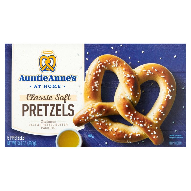 Auntie Anne&#39;s At Home Classic Soft Pretzels, 5 count, 13.4 oz