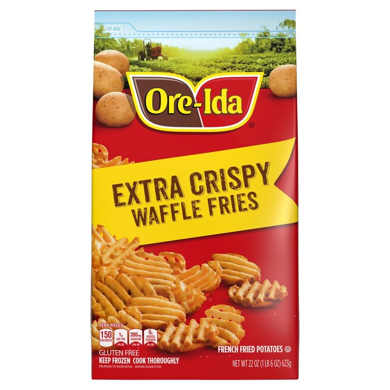 Ore-Ida French Fried Potatoes Extra Crispy Waffle Fries, 22 oz