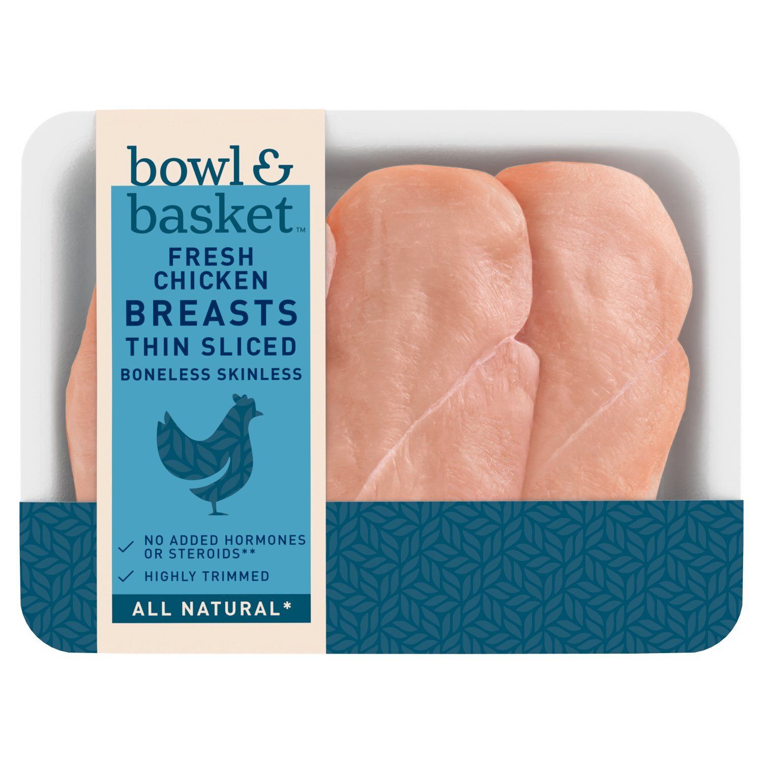 Bowl &amp; Basket Thin Sliced Boneless Skinless Fresh Chicken Breasts