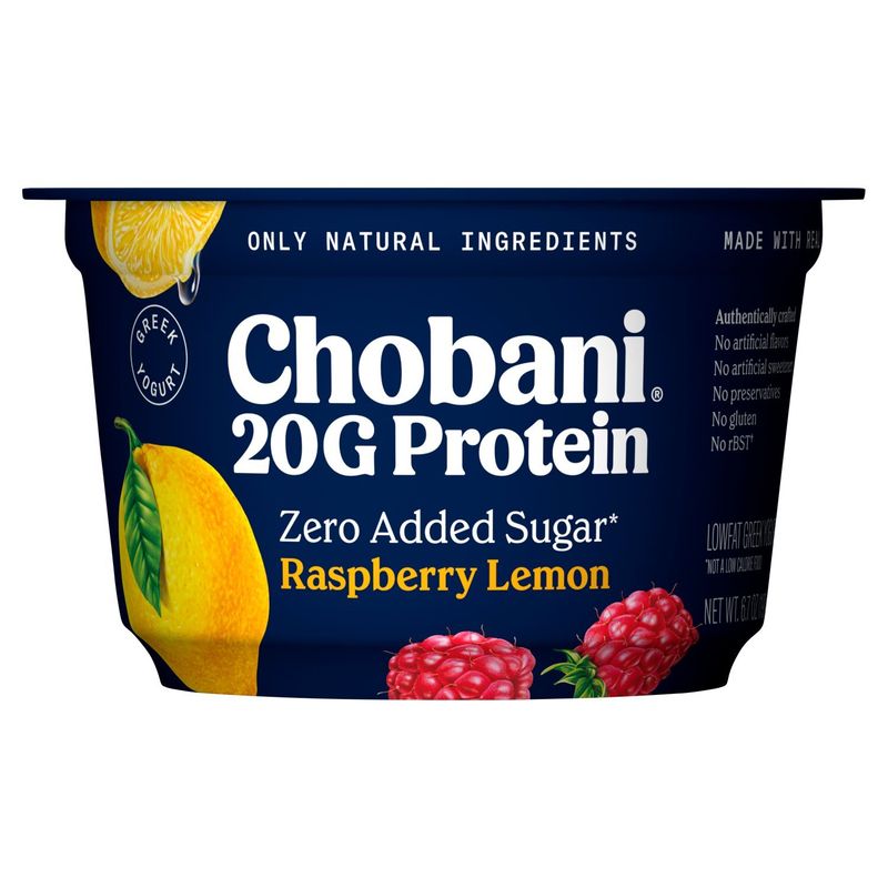 Chobani Raspberry Lemon Lowfat Greek Yogurt, 6.7 oz