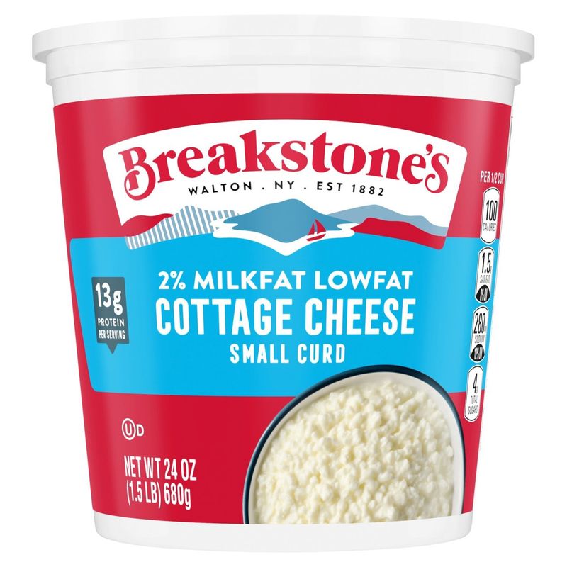 Breakstone&#39;s 2% Milkfat Lowfat Small Curd Cottage Cheese, 24 oz