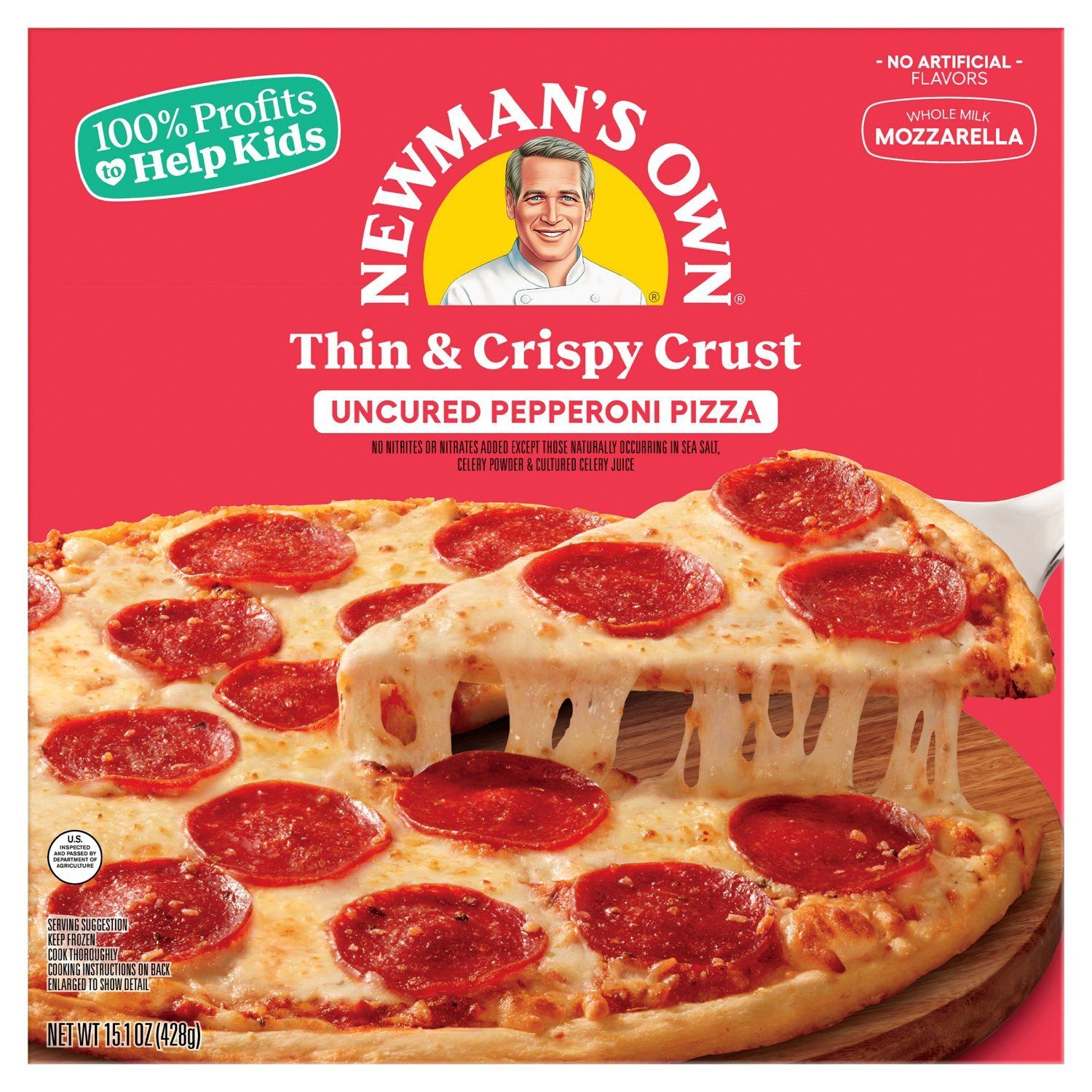 Newman&#39;s Own Thin &amp; Crispy Crust Uncured Pepperoni Pizza, 15.1 oz