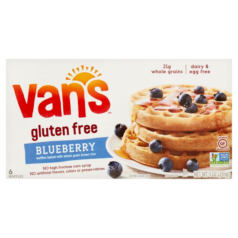 Van&#39;s Gluten Free Blueberry Waffles, 6 count, 9 oz
