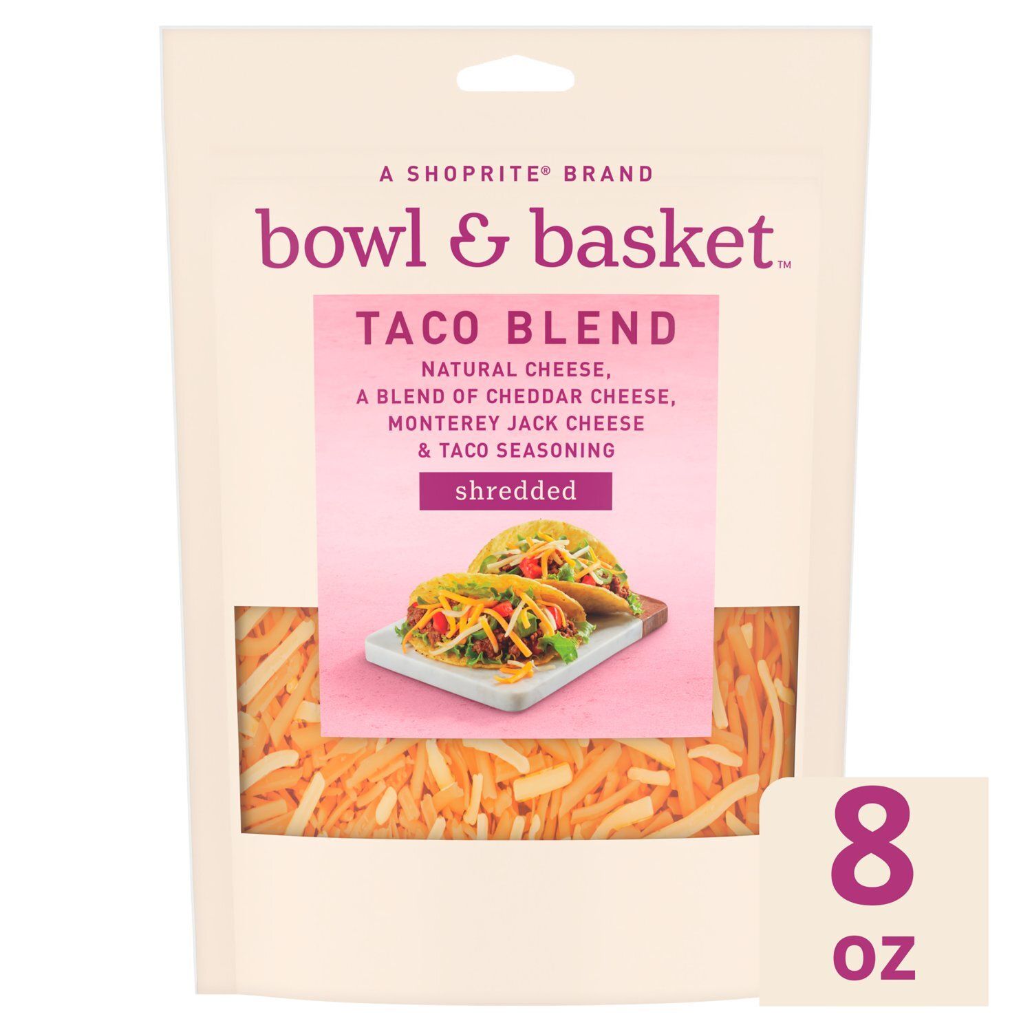 Bowl &amp; Basket Shredded Taco Blend, 8 oz