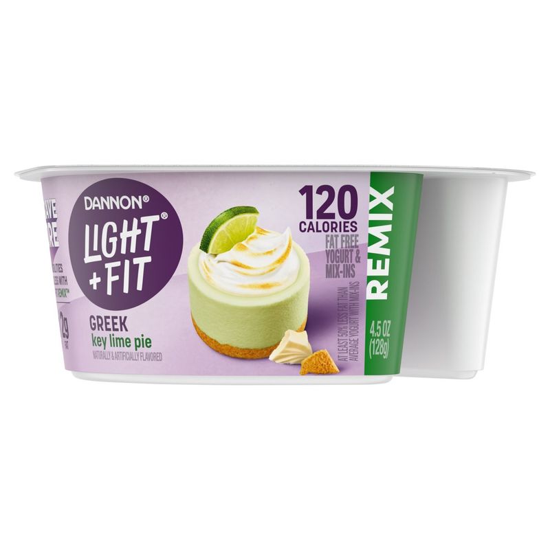 Dannon Light + Fit Remix Greek Key Lime Pie Fat Free Yogurt &amp; Mix-Ins, 4.5 oz