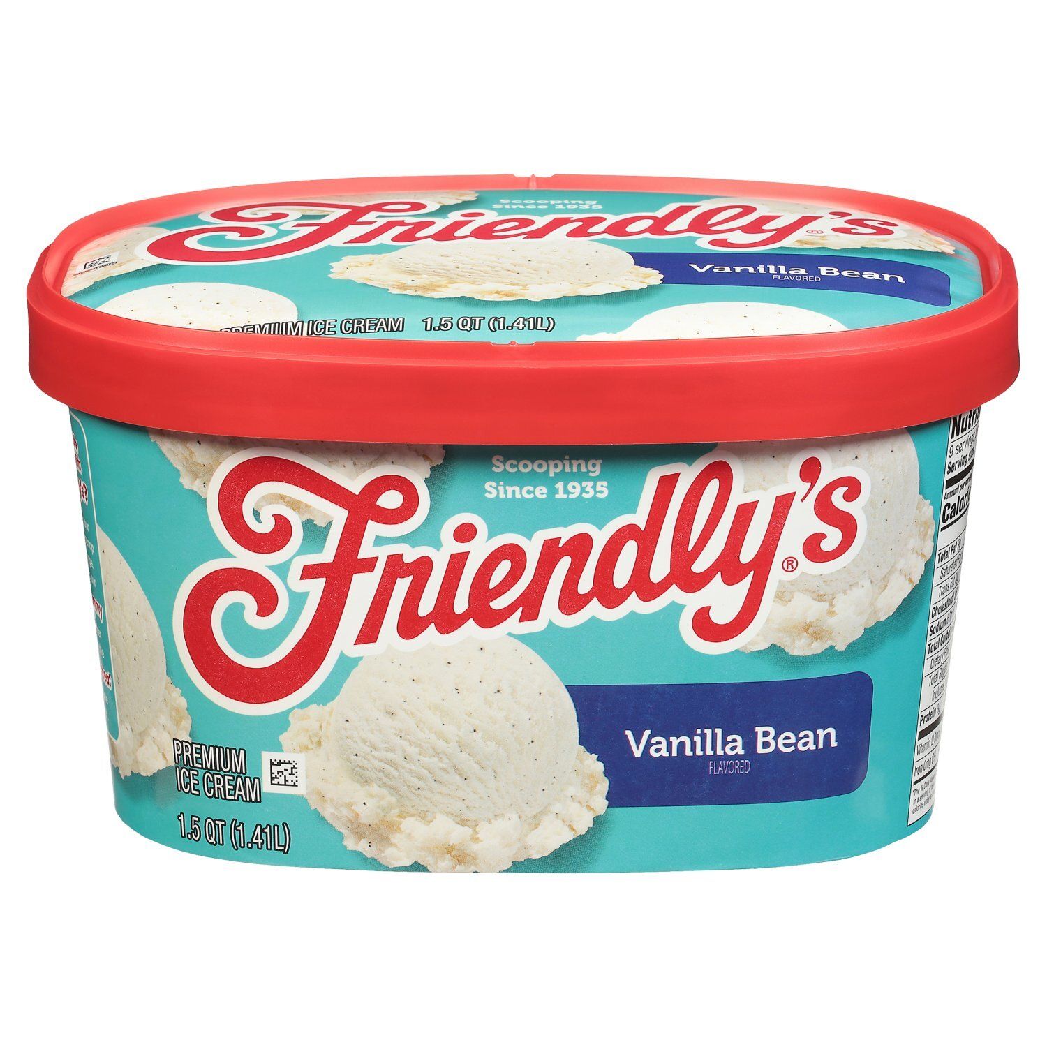 Friendly&#39;s Vanilla Bean Flavored Premium Ice Cream, 1.5 qt