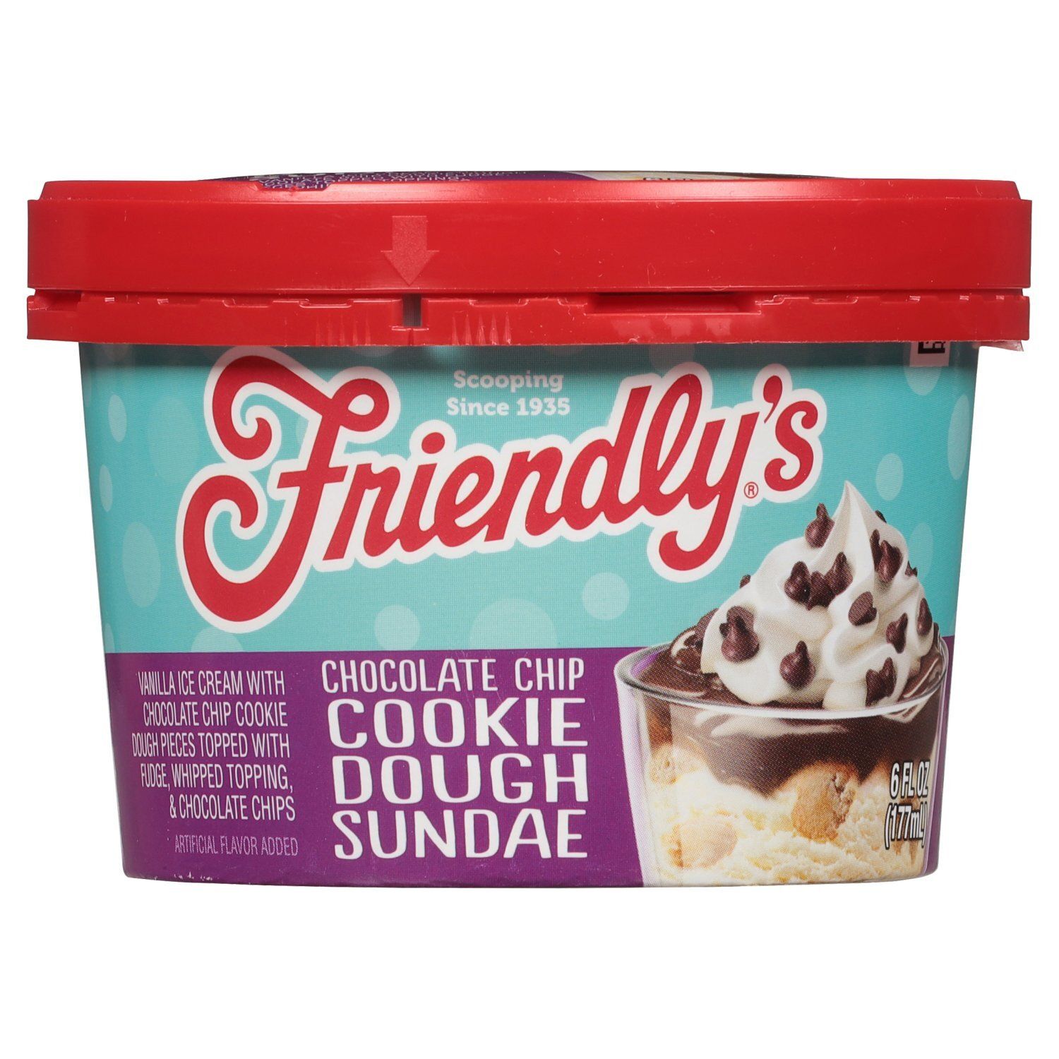Friendly&#39;s Chocolate Chip Cookie Dough Sundae, 6 fl oz