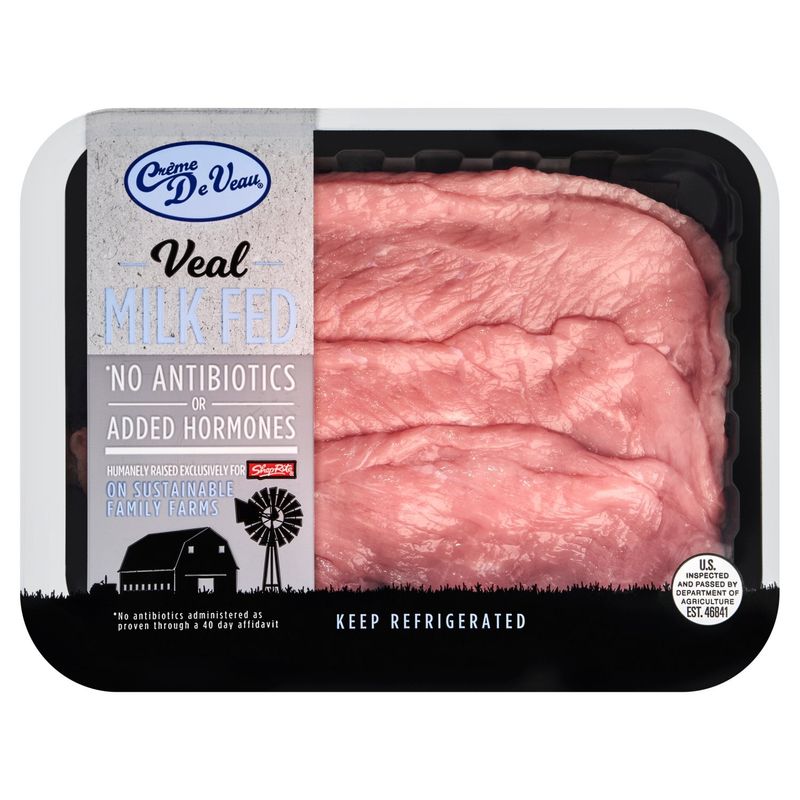 Crème De Veau Veal Round Cutlets For Scallopini, Boneless, Average Weight 1 lb Pack