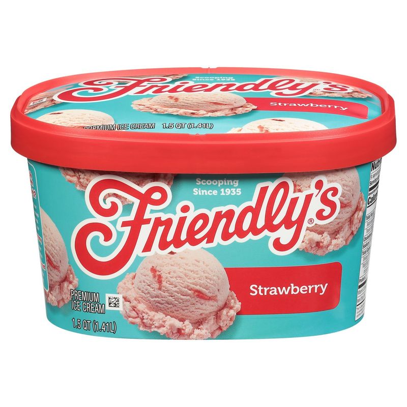 Friendly&#39;s Strawberry Premium Ice Cream, 1.5 qt
