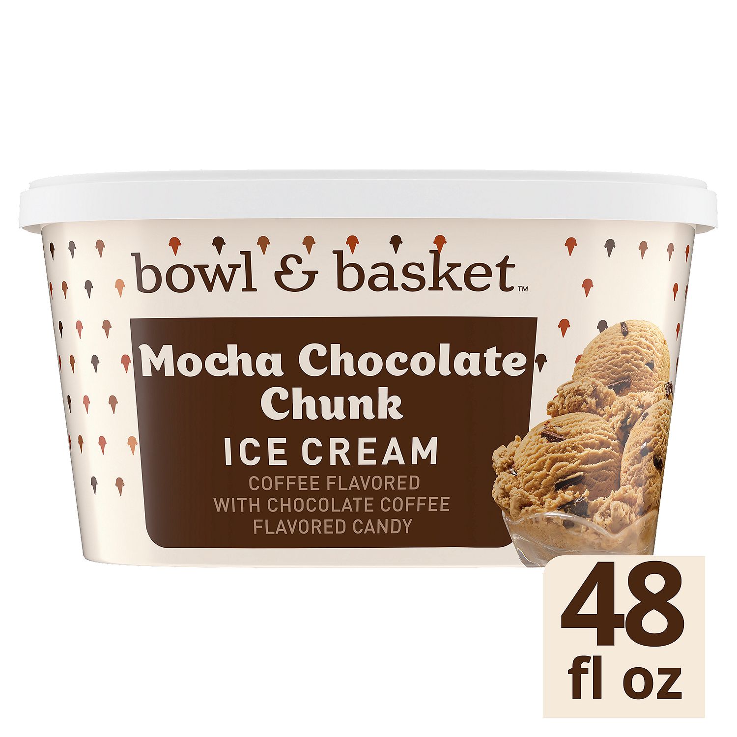 Bowl &amp; Basket Mocha Chocolate Chunk Ice Cream, 1.5 qt