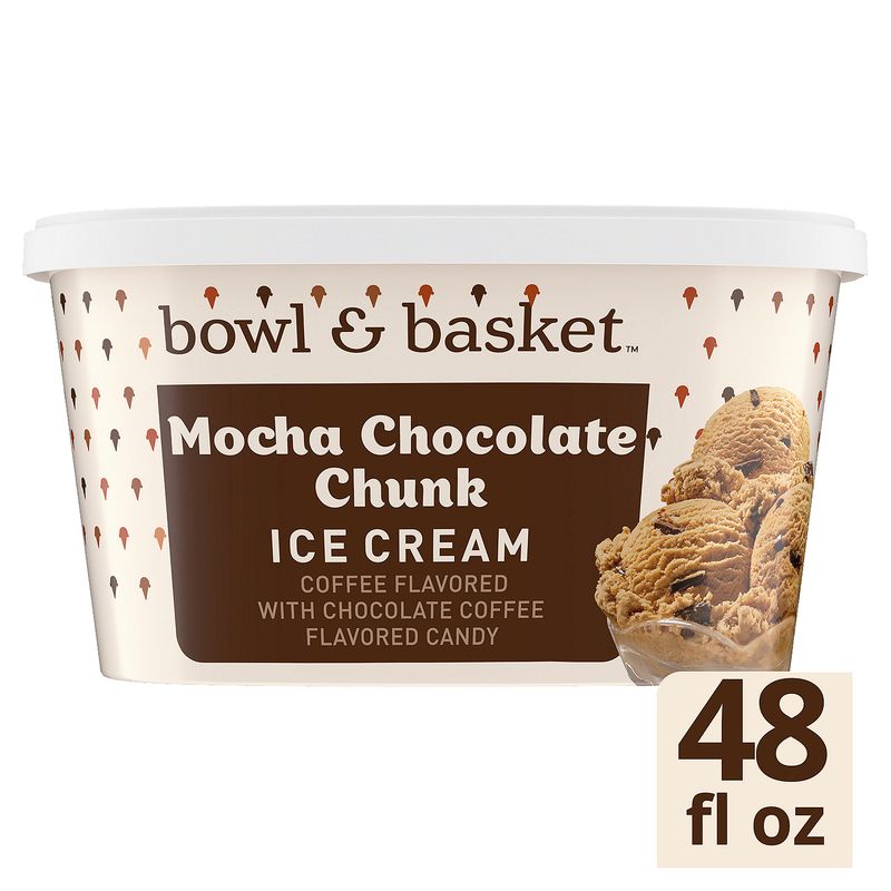 Bowl &amp; Basket Mocha Chocolate Chunk Ice Cream, 1.5 qt