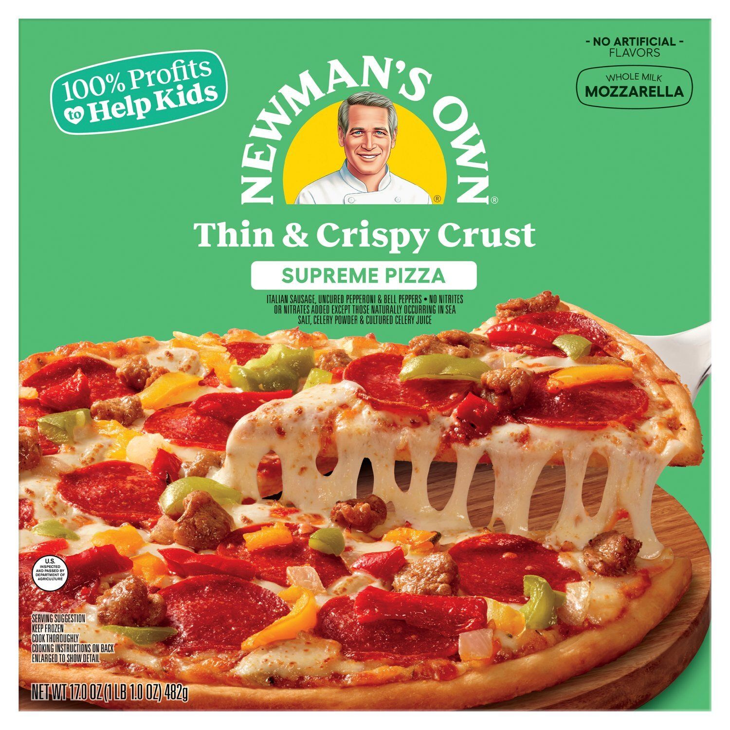 Newman&#39;s Own Thin &amp; Crispy Crust Supreme Pizza, 17.0 oz