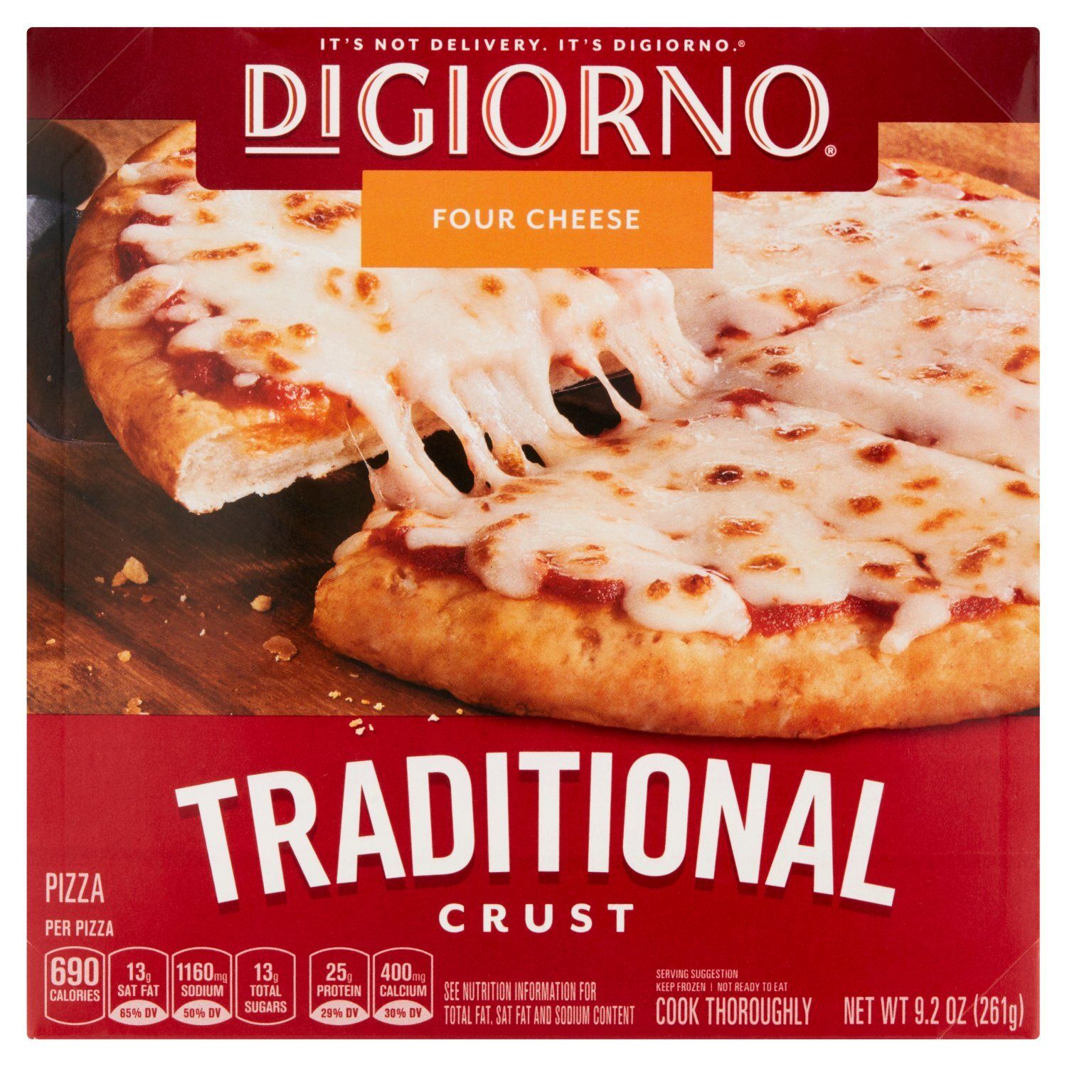 DiGiorno Four Cheese Traditional Crust Pizza ,Personal Size, 9.2 oz