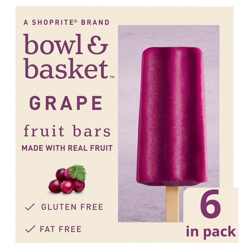 Bowl &amp; Basket Grape Fruit Bars, 2.75 fl oz, 6 count