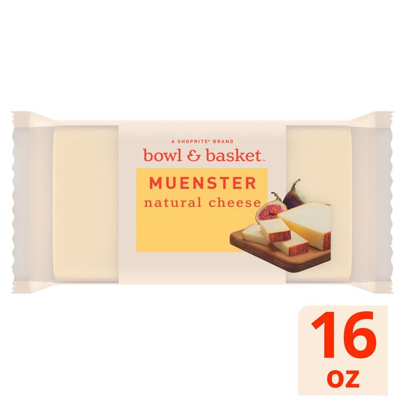 Bowl &amp; Basket Muenster Natural Cheese, 16 oz