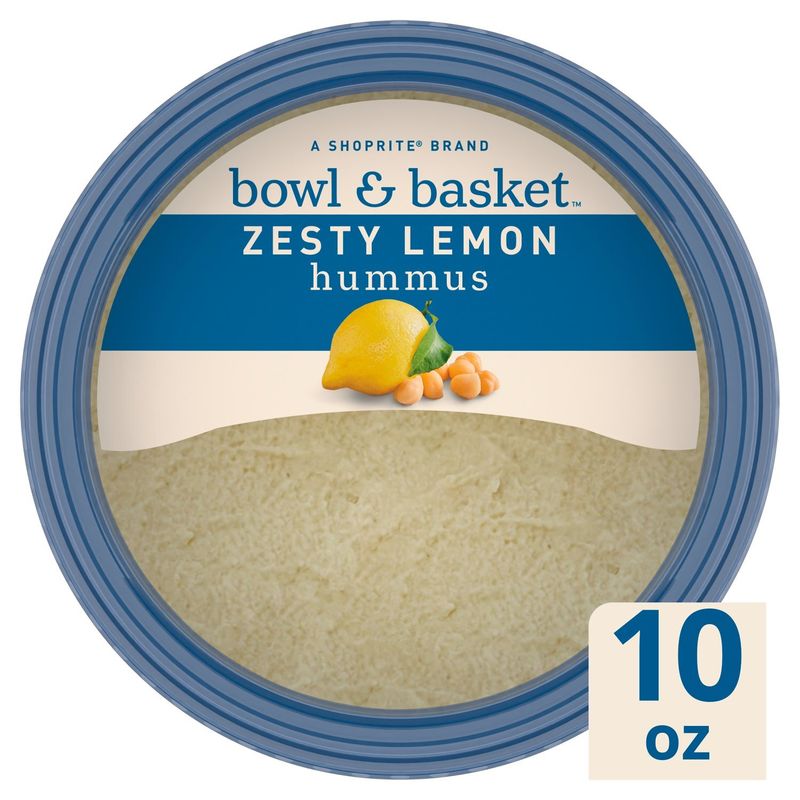 Bowl &amp; Basket Zesty Lemon Hummus, 10 oz