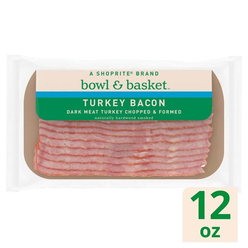 Bowl &amp; Basket Turkey Bacon, 12 oz