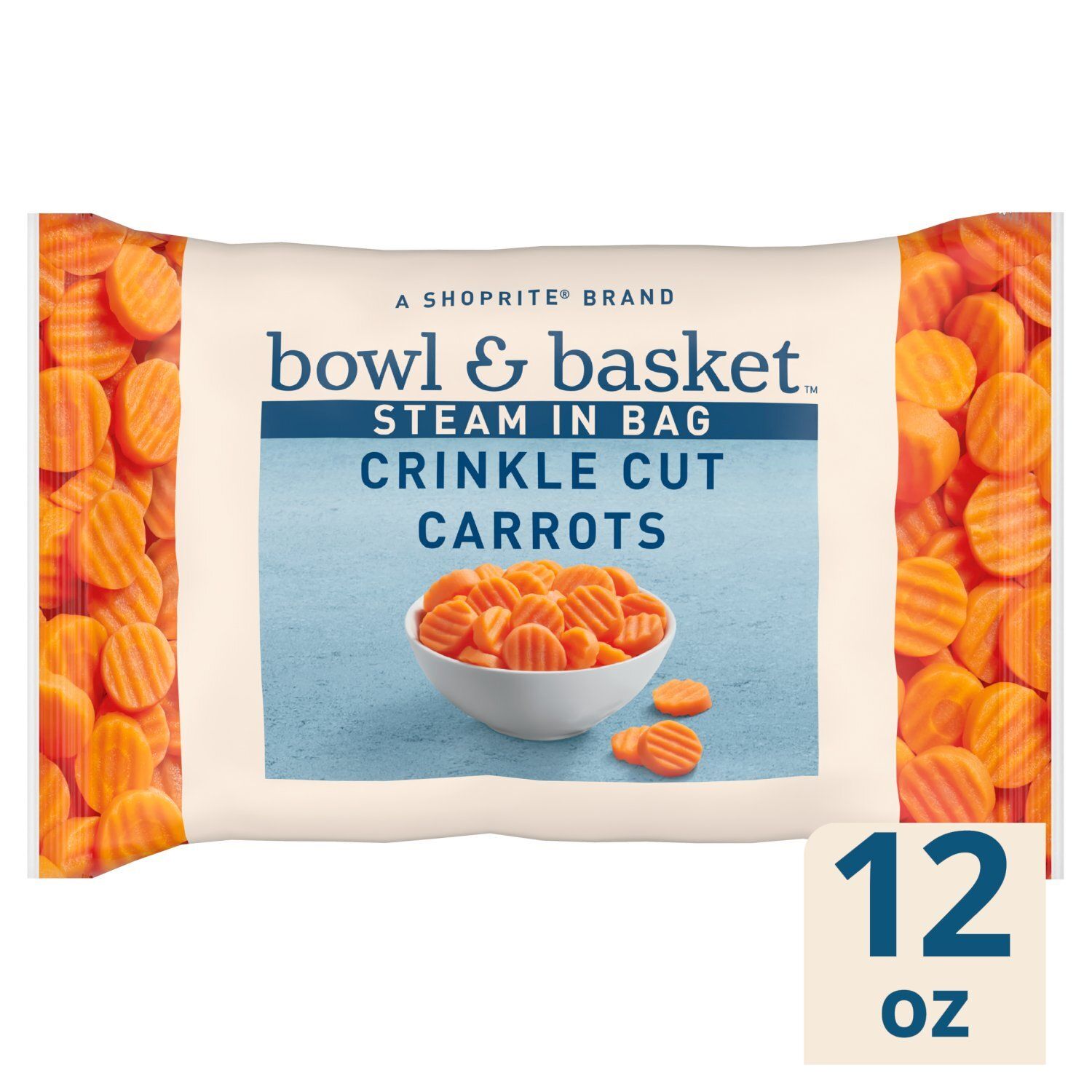 Bowl &amp; Basket Steam in Bag Crinkle Cut Carrots, 12 oz