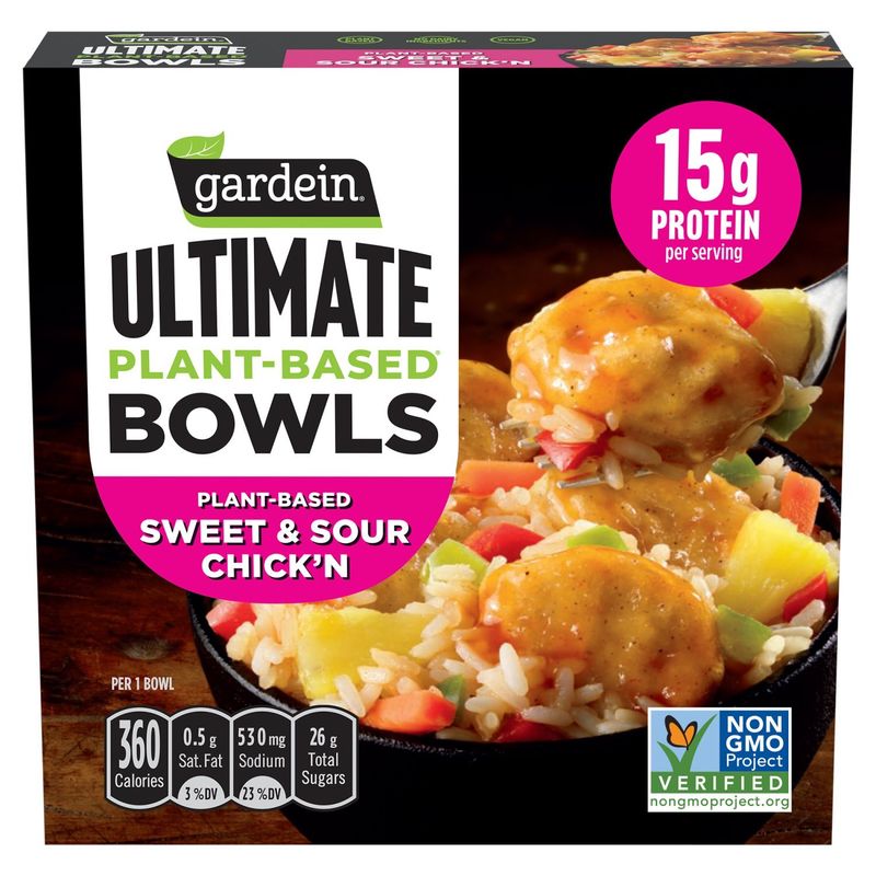 Gardein Ultimate Plant-Based Sweet &amp; Sour Chick&#39;n Bowls, 9 oz