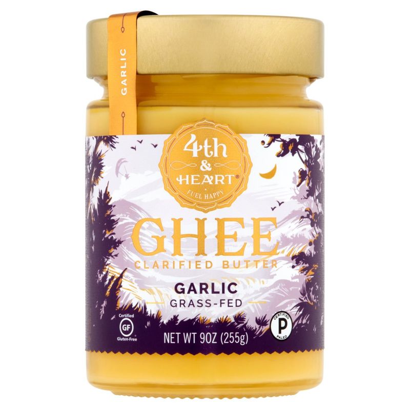 4th &amp; Heart Garlic Ghee Clarified Butter, 9 oz