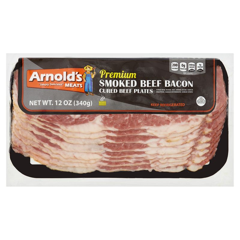 Arnold&#39;s Premium Smoked Beef Bacon, 12 oz