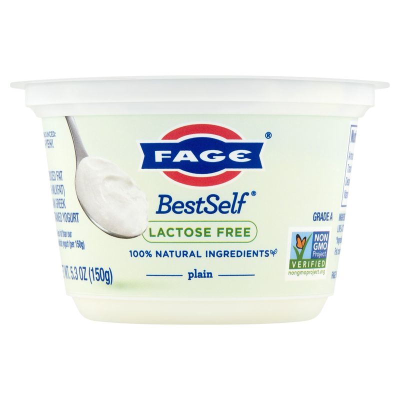 Fage BestSelf Lactose Free Plain Greek Strained Yogurt, 5.3 oz