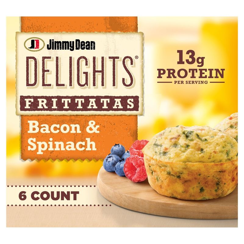 Jimmy Dean Delights Bacon &amp; Spinach Frittatas, 6 count, 12 oz