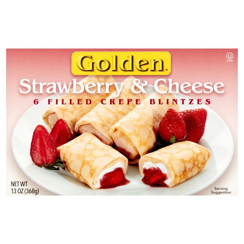 Golden Strawberry &amp; Cheese Filled Crepe Blintzes, 6 count, 13 oz