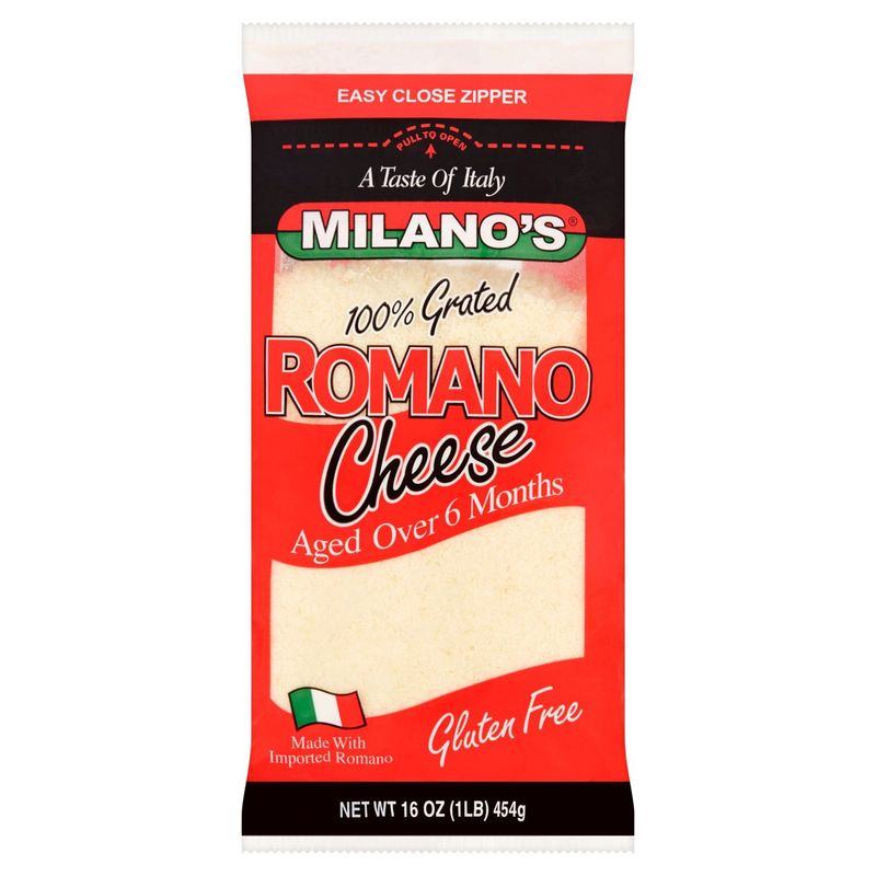 Milano&#39;s 100% Grated Romano Cheese, 16 oz