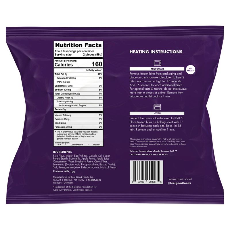 Feel Good Foods Danish-Style Wildberry Pancake Bites, 12.7 oz