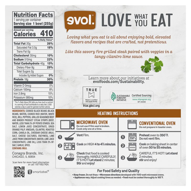 Evol Fire Grilled Steak, 9 oz