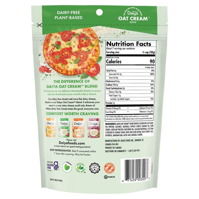 Daiya Dairy-Free Mozzarella Shreds, 7.1 oz