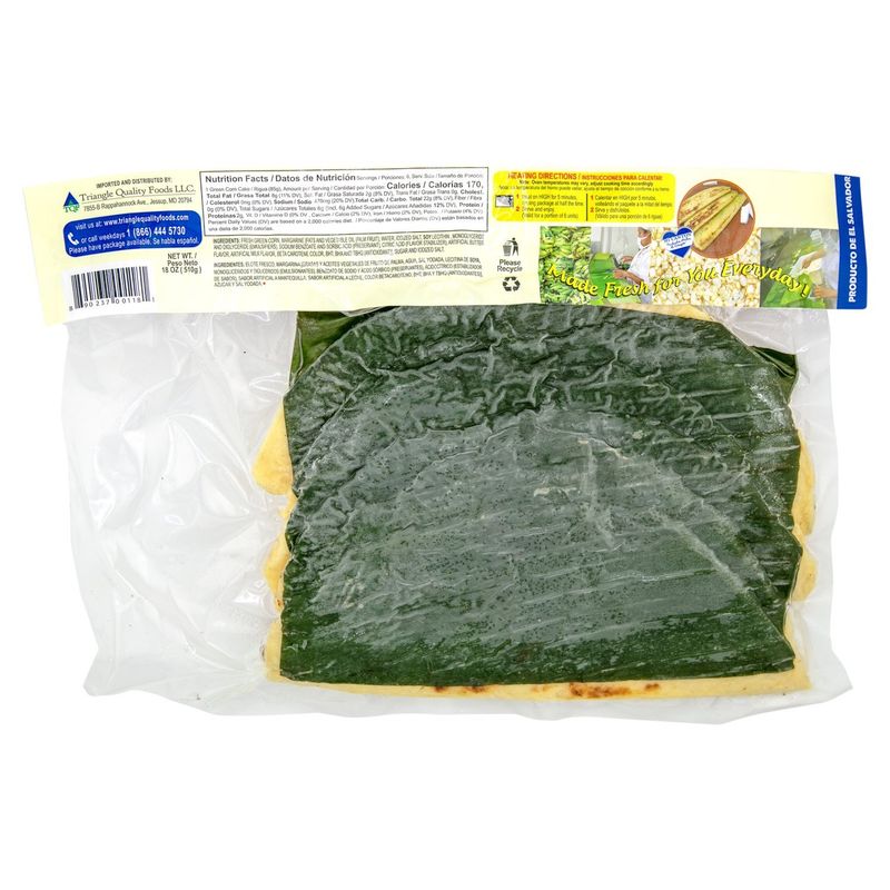 Mi Canton Regular Salvadoran Green Corn Cake Riguas, 18 oz