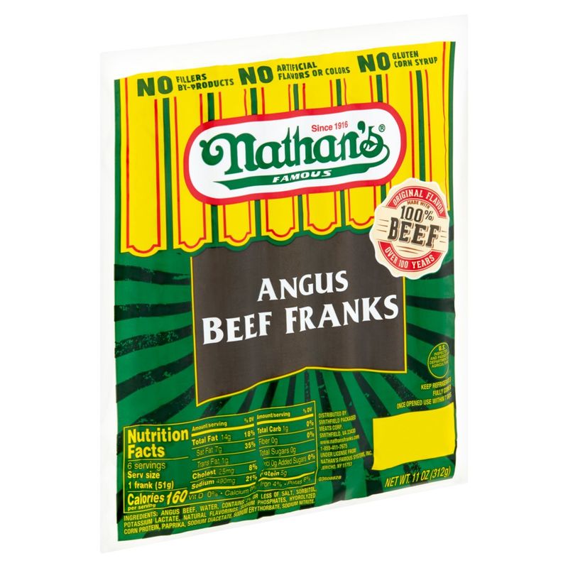 Nathan's Famous Angus Beef Franks, 11 oz