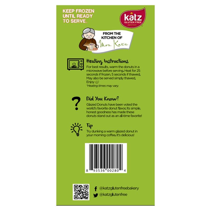 Katz Gluten Free Glazed Donuts, 11.3 oz