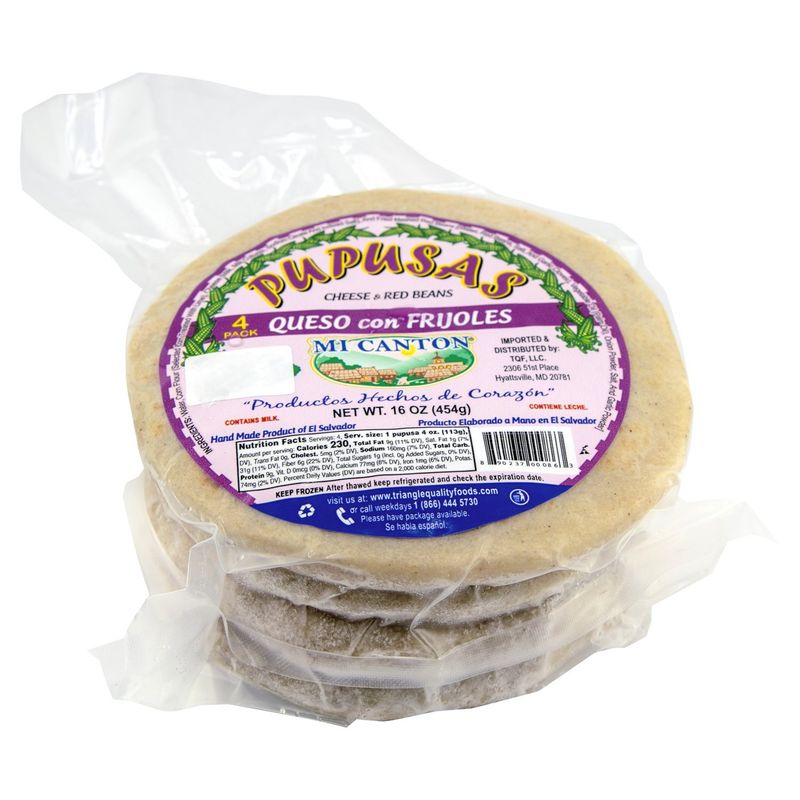 Mi Canton Cheese &amp; Red Beans Pupusas, 4 count, 16 oz