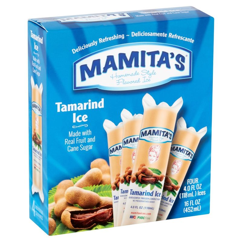 Mamita's Tamarind Homemade Style Flavored Ice, 4.0 fl oz, 4 count