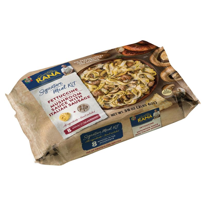 Giovanni Rana Fettuccine Mushroom Sauce with Italian Sausage Signature Meal Kit, 38 oz