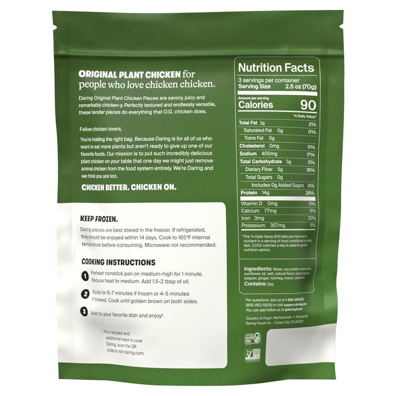 Daring Original Plant Chicken Pieces 8 oz