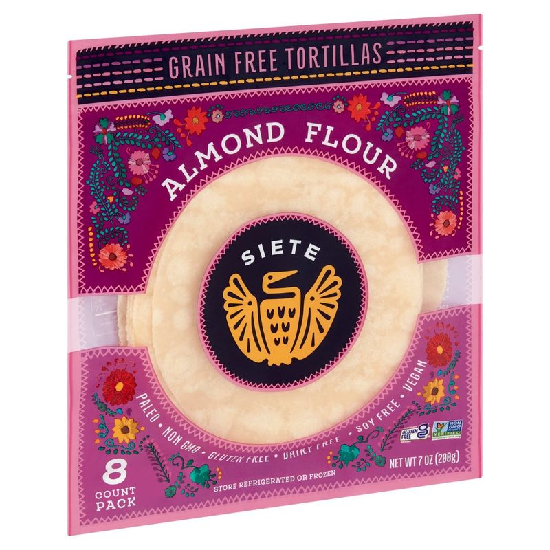 Siete Almond Flour Grain Free Tortillas, 7 oz, 8 count