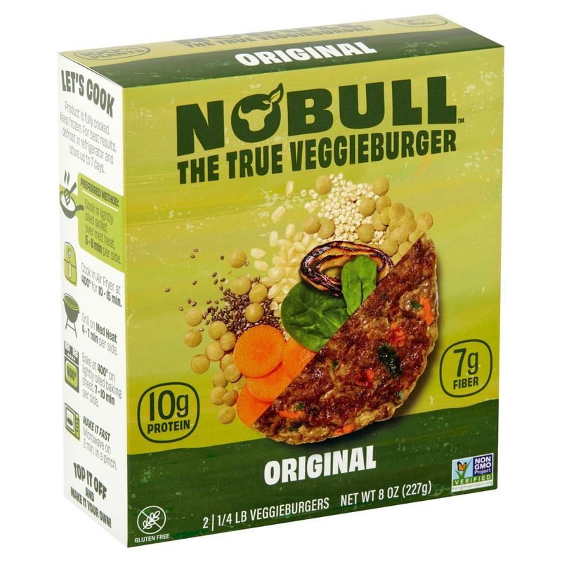 NoBull Original Veggieburgers, 1/4 lb, 2 count