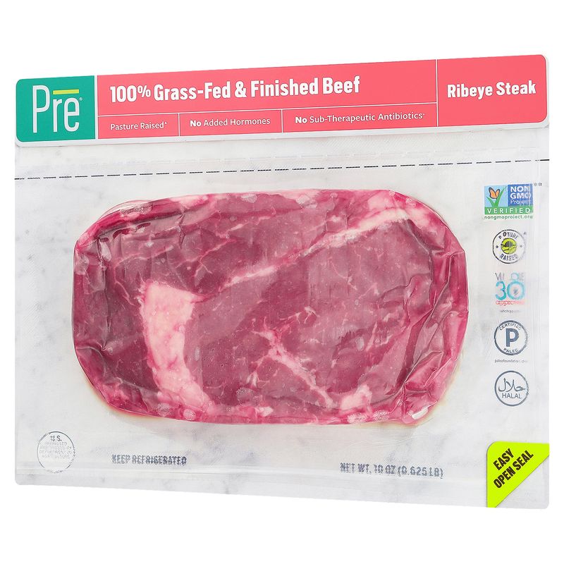 Pre Ribeye Steak 100% Grass-Fed &amp; Finished Beef, 10 oz