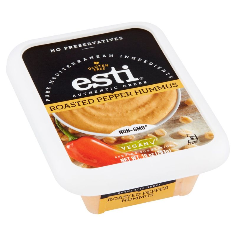 Esti Authentic Greek Roasted Pepper Hummus, 10 oz