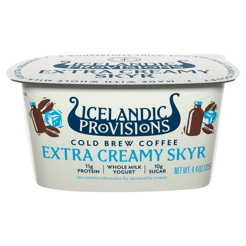 Icelandic Provisions Cold Brew Coffee Extra Creamy Skyr, 4.4 oz